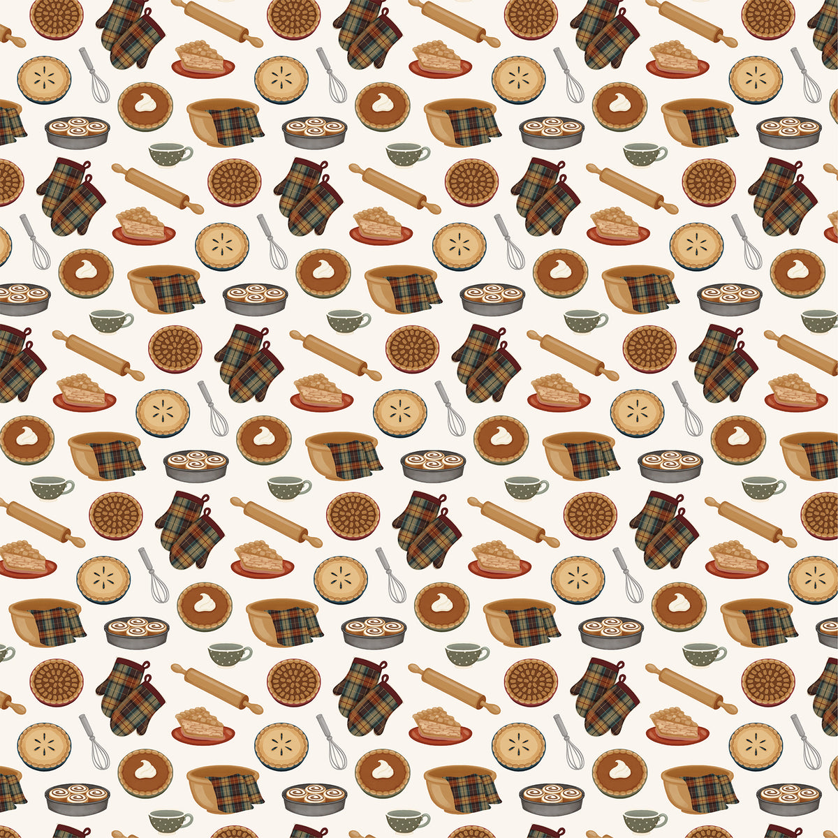 Carta Bella Paper -Here Comes Autumn Collection - 12 x 12 Double Sided Paper - Harvest Baking Days
