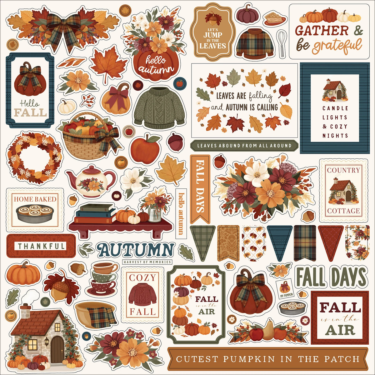 Carta Bella Paper -Here Comes Autumn Collection - Element Sticker