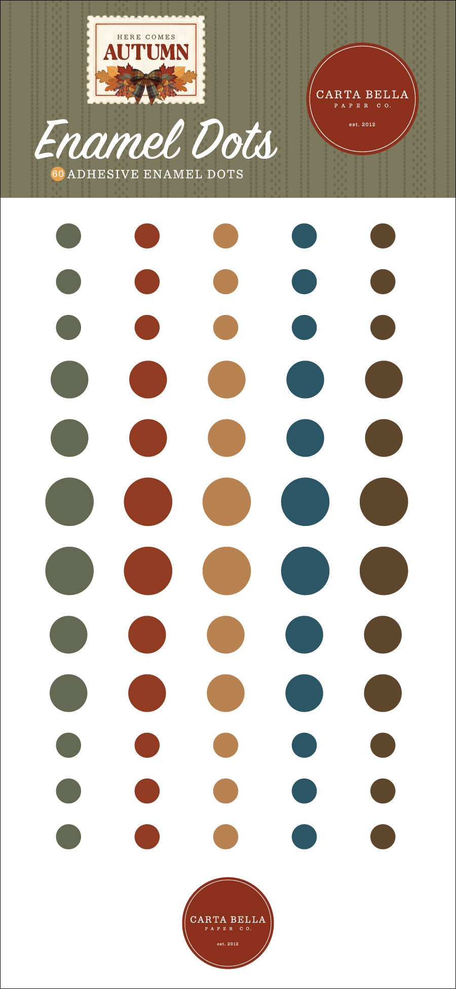 Carta Bella Paper -Here Comes Autumn Collection - Enamel Dots