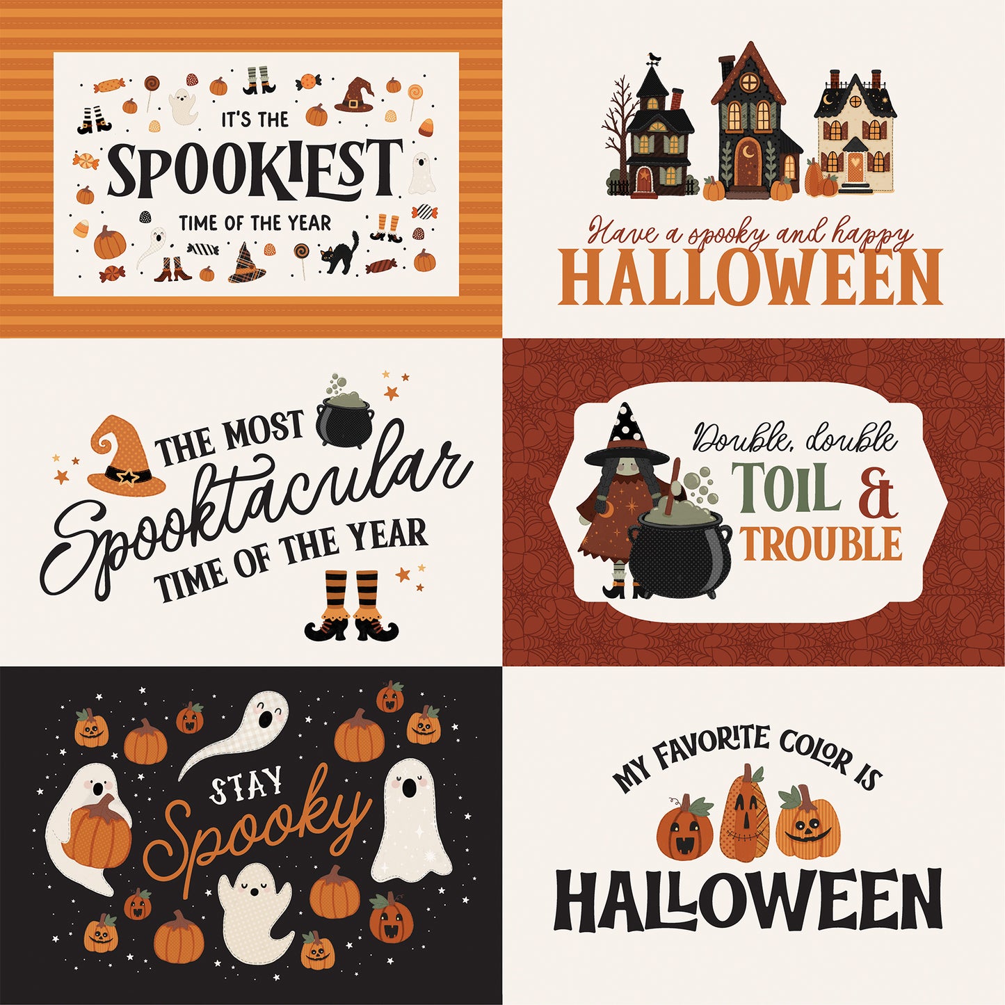 Carta Bella Paper - Handmade Halloween Collection - 12 x 12 Double Sided Paper -6x4 Journaling Cards