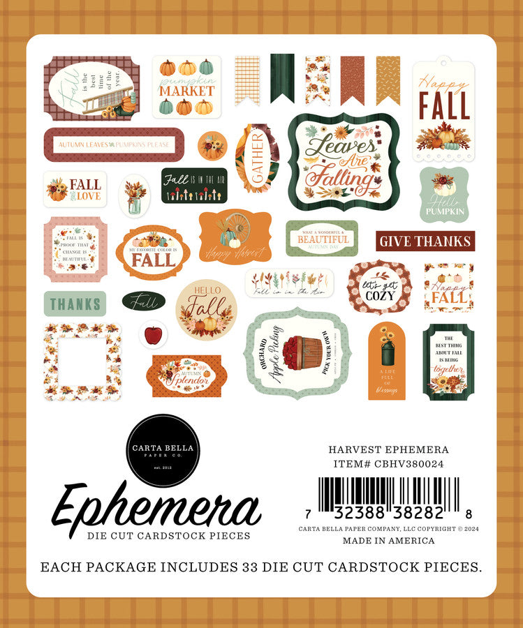 Carta Bella - Harvest Collection - Ephemera