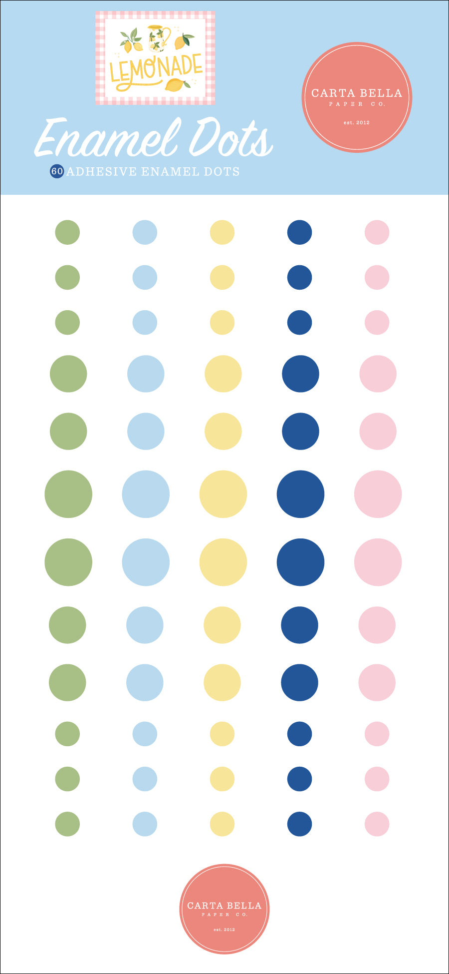 Carta Bella Paper - Lemonade Collection - Enamel Dots