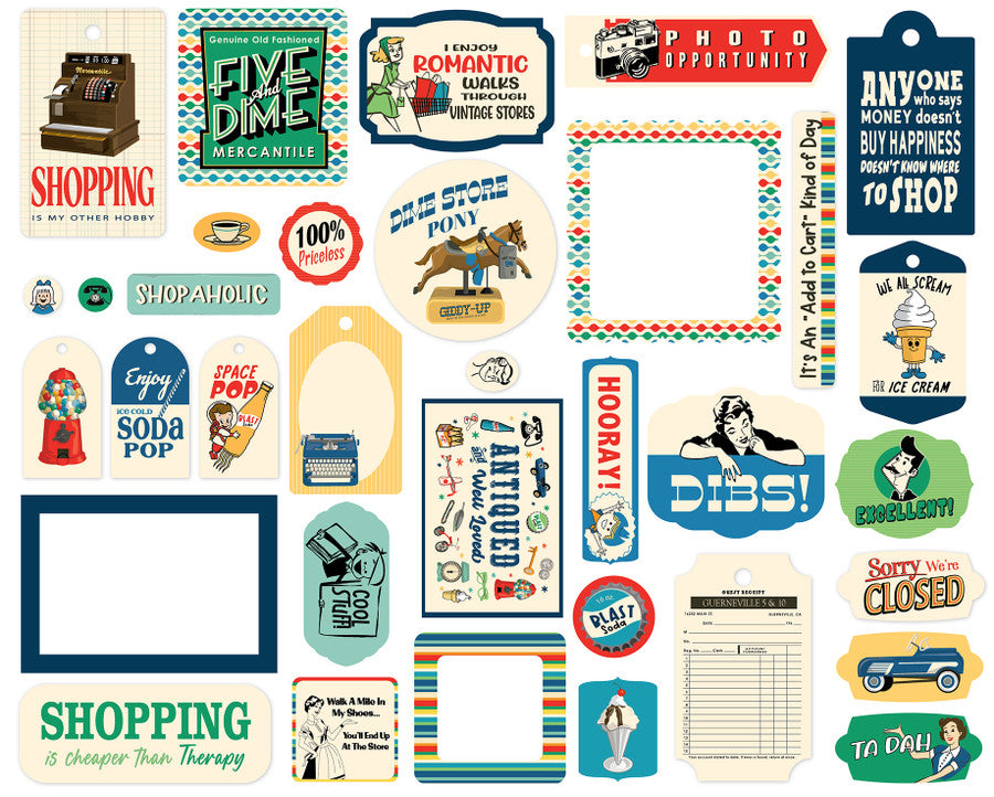 Carta Bella - Mercantile Collection - Ephemera - Frames and Tags