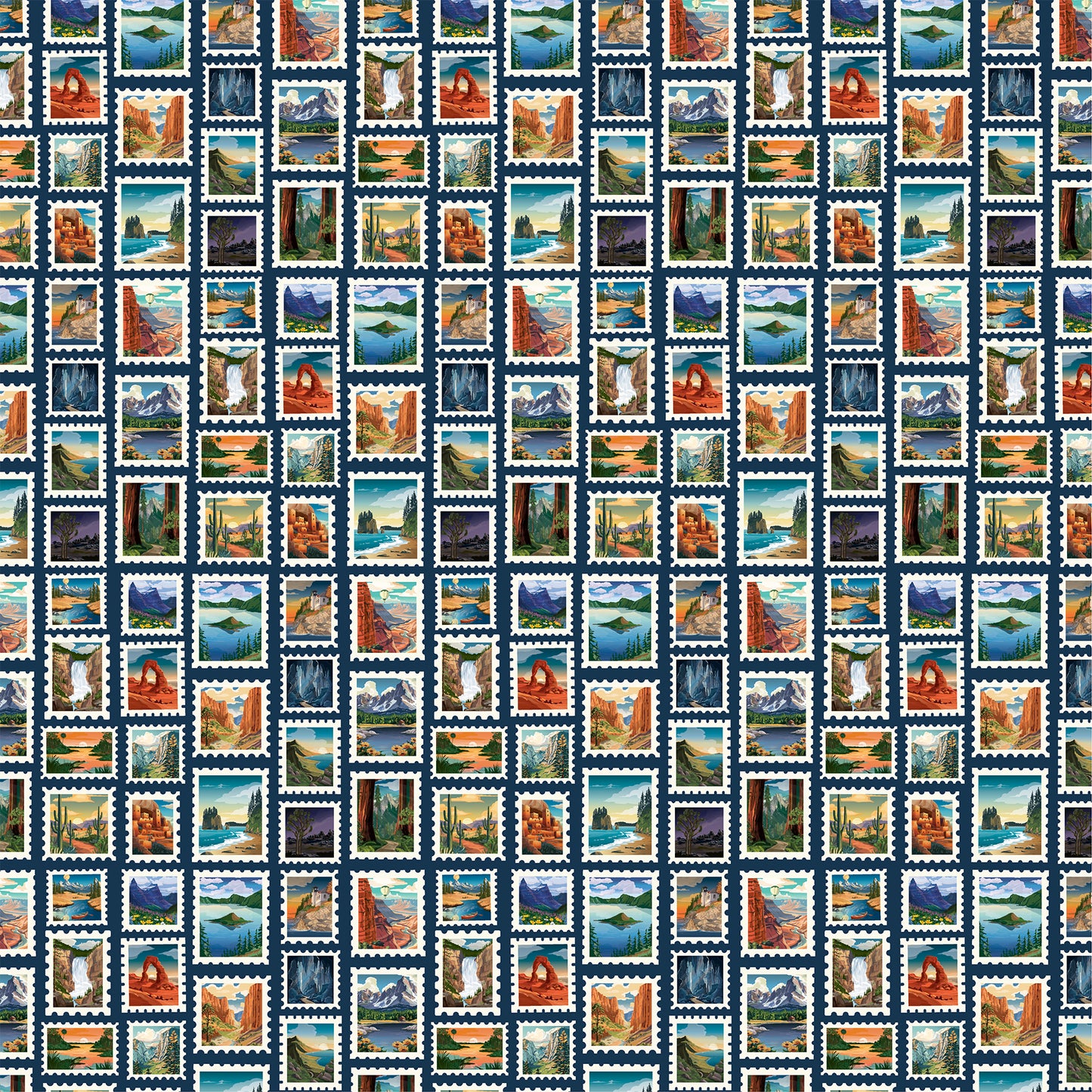Carta Bella Paper - National Parks No. 2 Collection - 12 x 12 Double Sided Paper - Travel Stamps