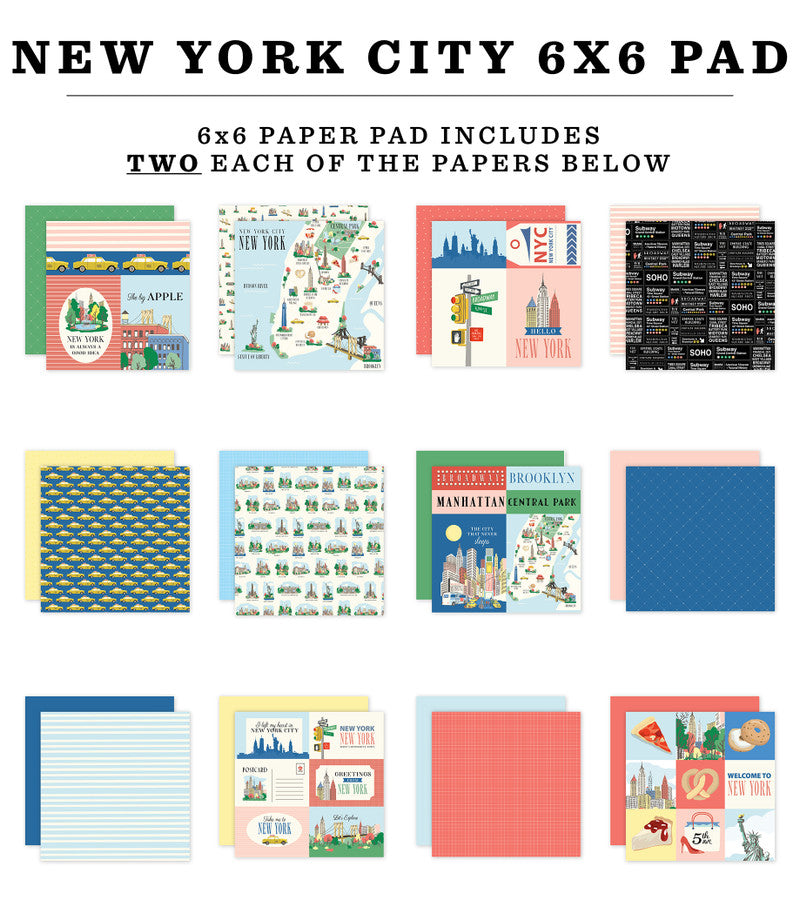 Carta Bella Paper - New York Collection - 6 x 6 Paper Pad
