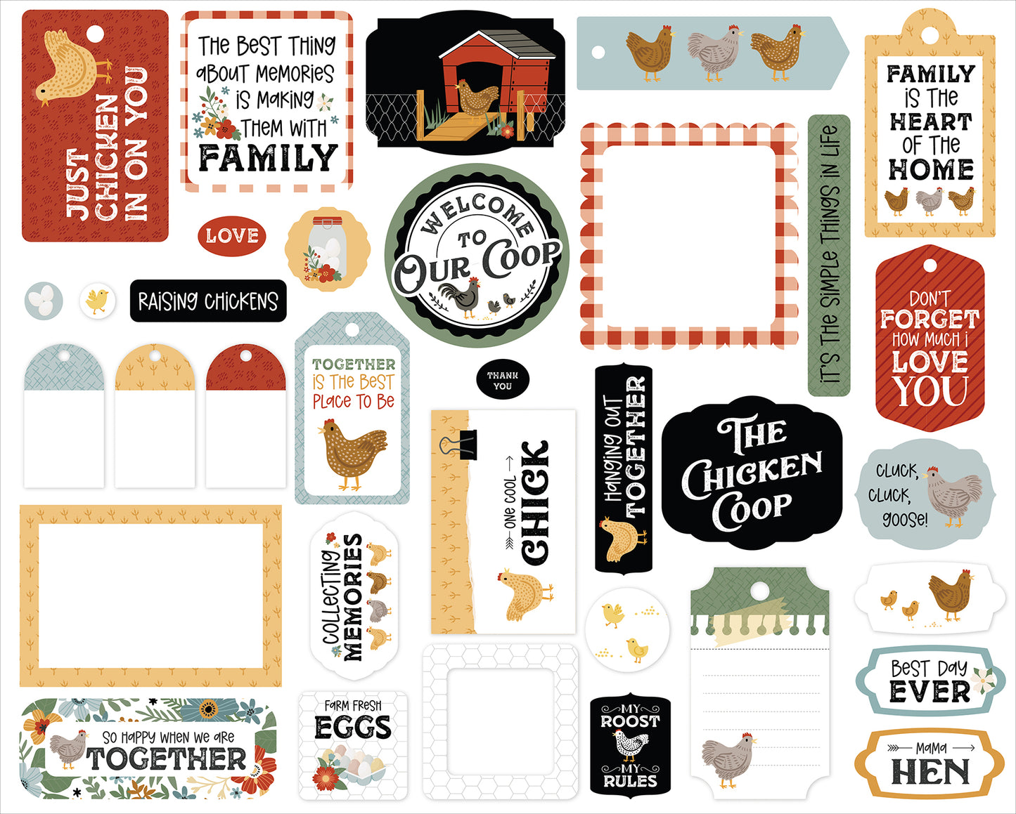 Echo Park - Chickens Collection - Frames and Tags