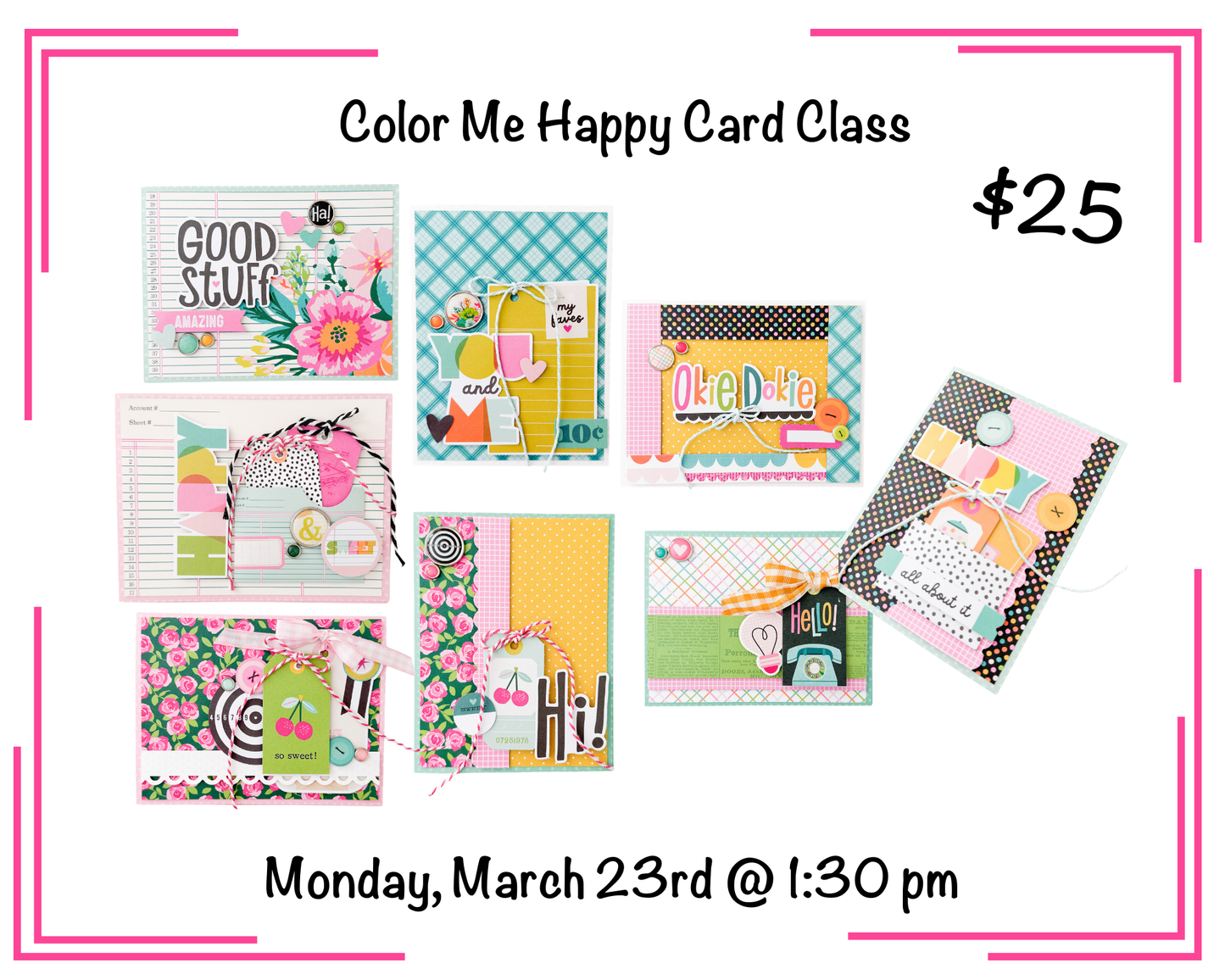 Color Me Happy Card Class