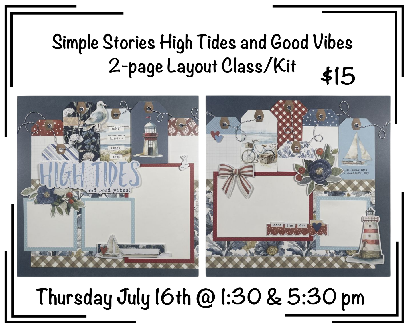 Simple Stories - AIR Exclusive - July Two-Page Layout Kit And Class