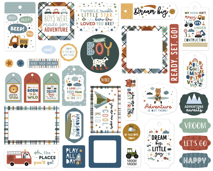 Echo Park - Dream Big Little Boy - Frames & Tags