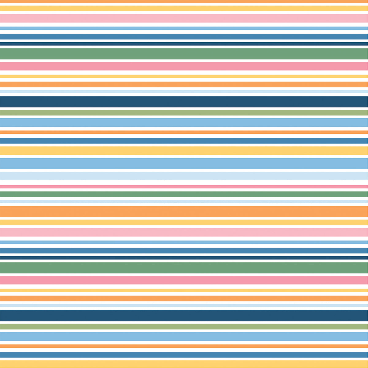 Echo Park - Dragonfly Collection -12 x 12 Double-Sided Paper - Happy Stripes