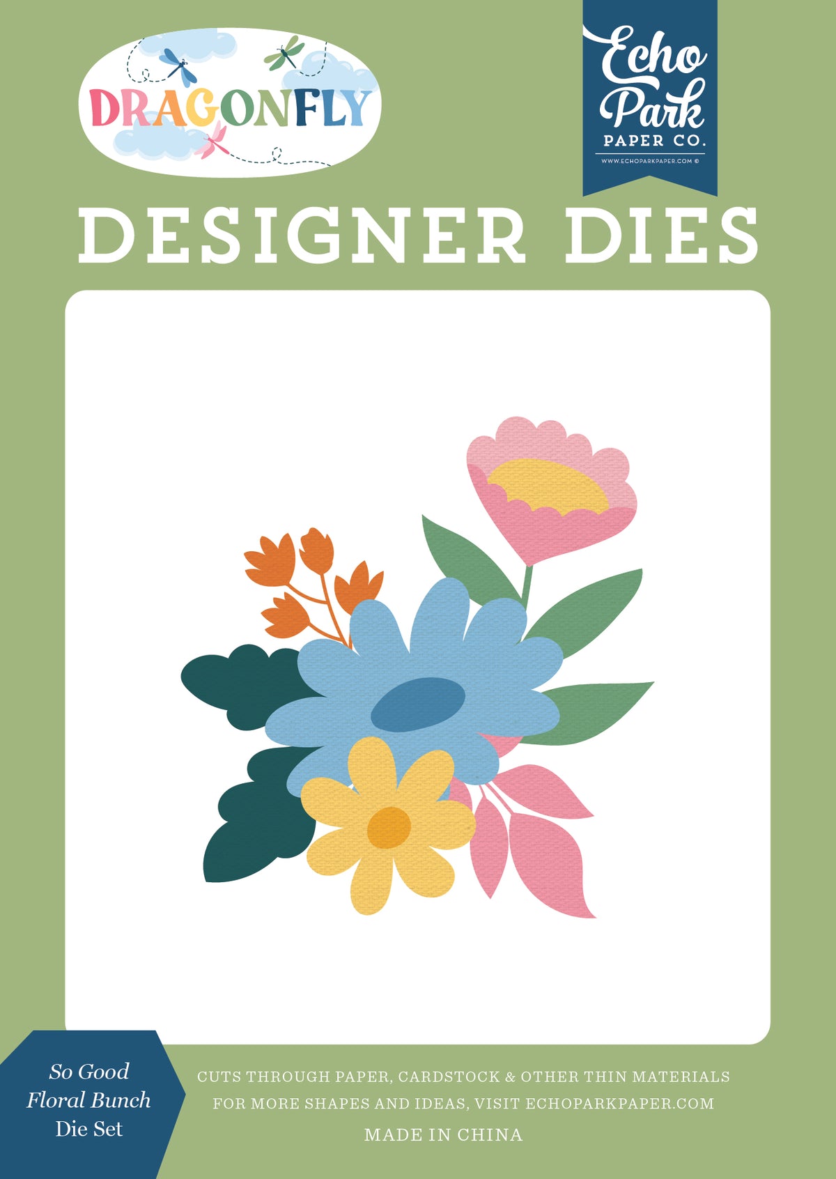 Echo Park - Dragonfly Collection -Designer Dies - So Good Floral Bunch
