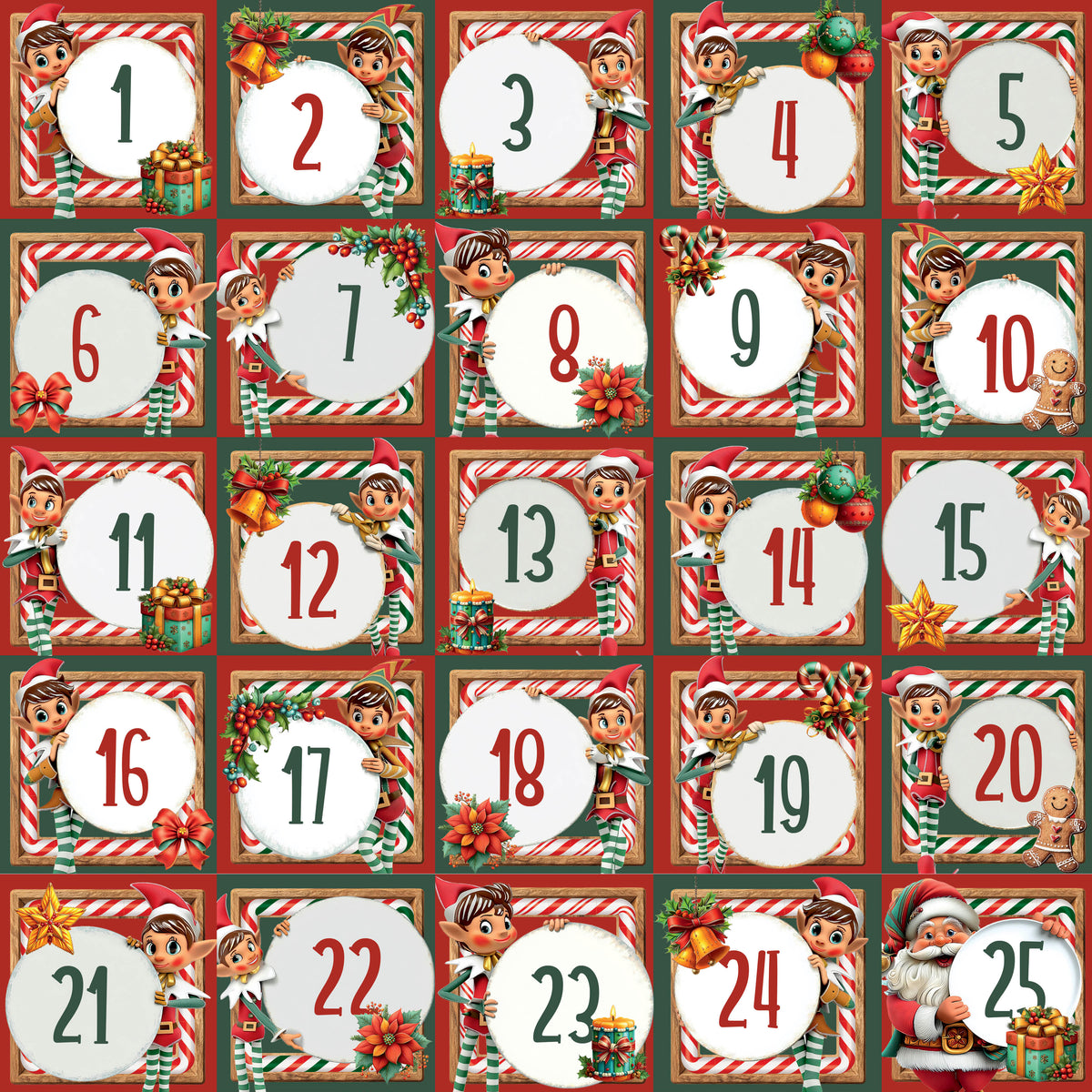 49 And Market - Jolly Jingles Collection - 12 x 12 Double Sided Paper - Advent