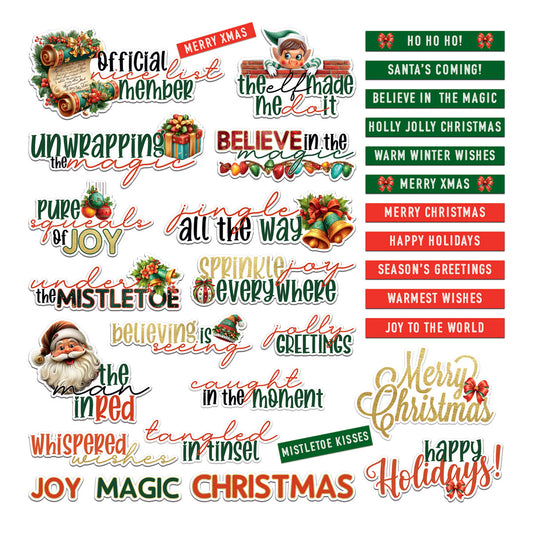 49 And Market - Jolly Jingles Collection - Chipboard Set