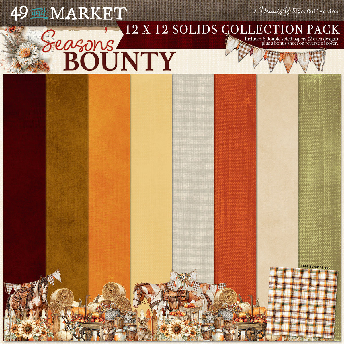49 And Market - Season's Bounty Collection - 12 x 12 Solids Pack