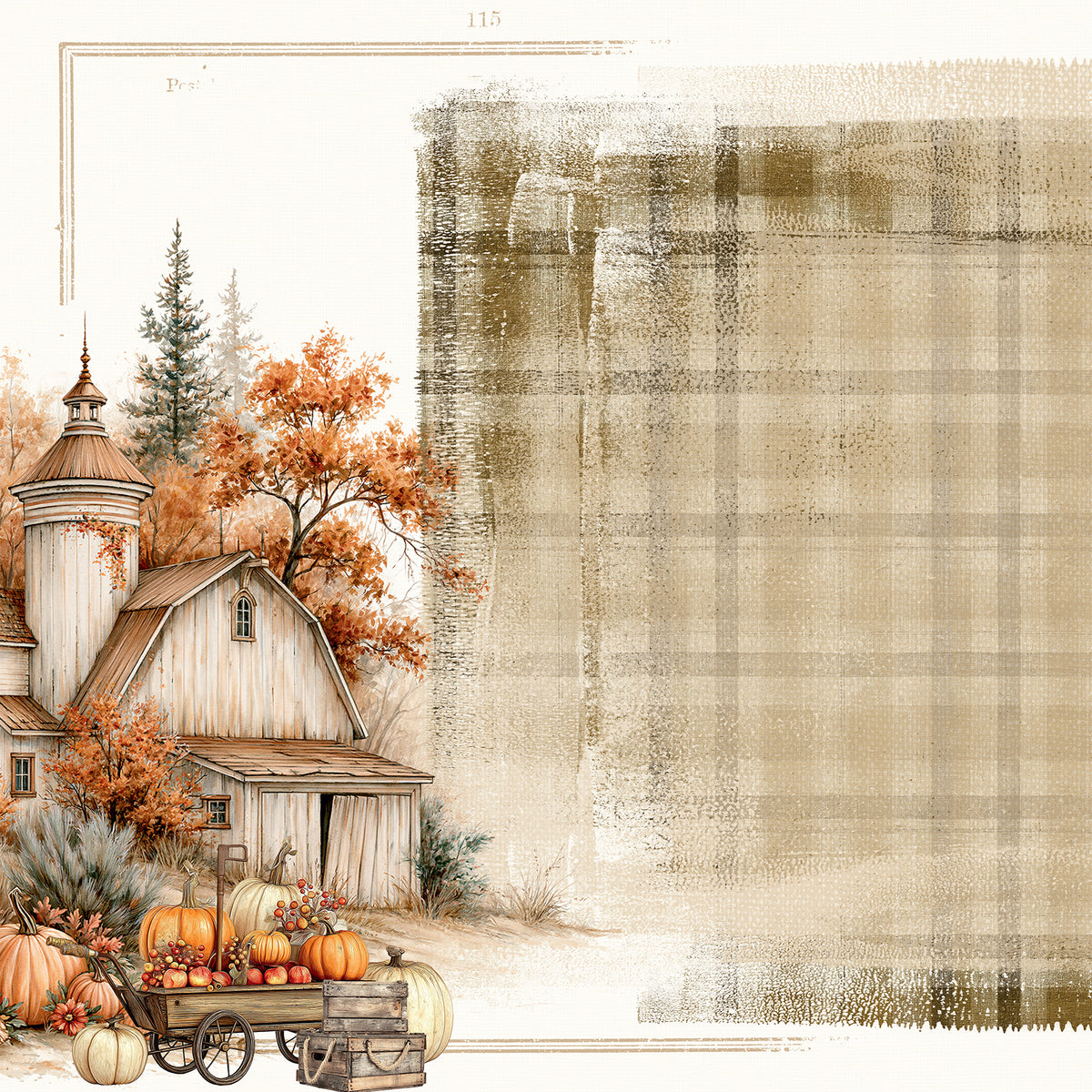 49 And Market - Season's Bounty Collection - 12 x 12 Double Sided Paper - Harvest
