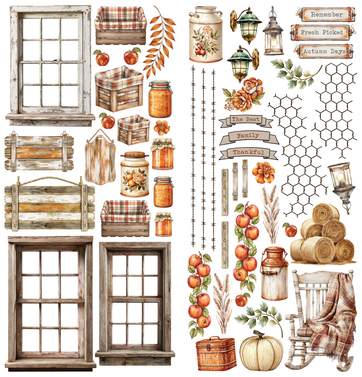 49 And Market - Season's Bounty Collection - Laser Cut Elements