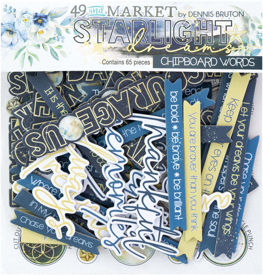 49 and Market - Starlight Dreams Chipboard Words