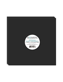 49 and Market - 12 x 12 Essential Cardstock - Black - 20 Pack