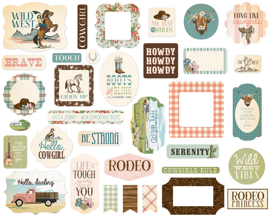 Carta Bella - Cowgirl Collection - Ephemera