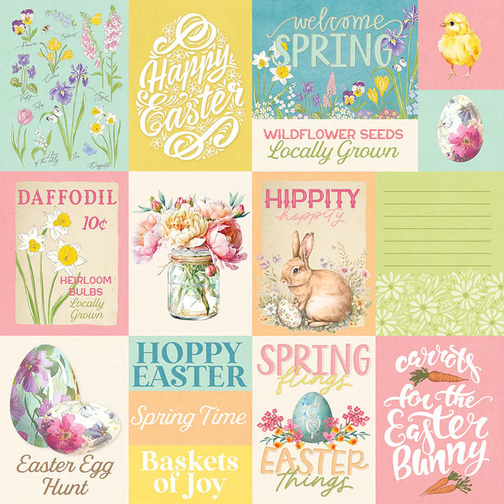 PhotoPlay - Easter Sunday Collection - 12 x 12 Double-Sided Paper - Hoppy Easter