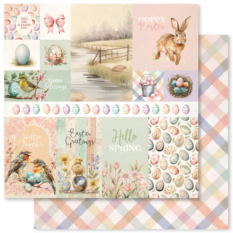 Paper Rose Studio - Double Sided 12 x 12 Paper - Easter Memories A