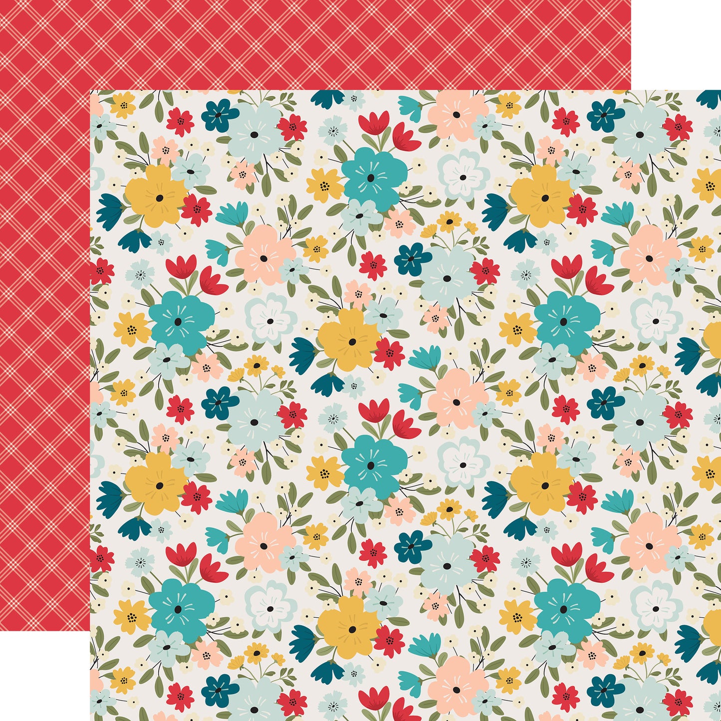 Echo Park - Farmouse Kitchen Collection - 12 x 12 Double Sided Paper - Farmhouse Floral