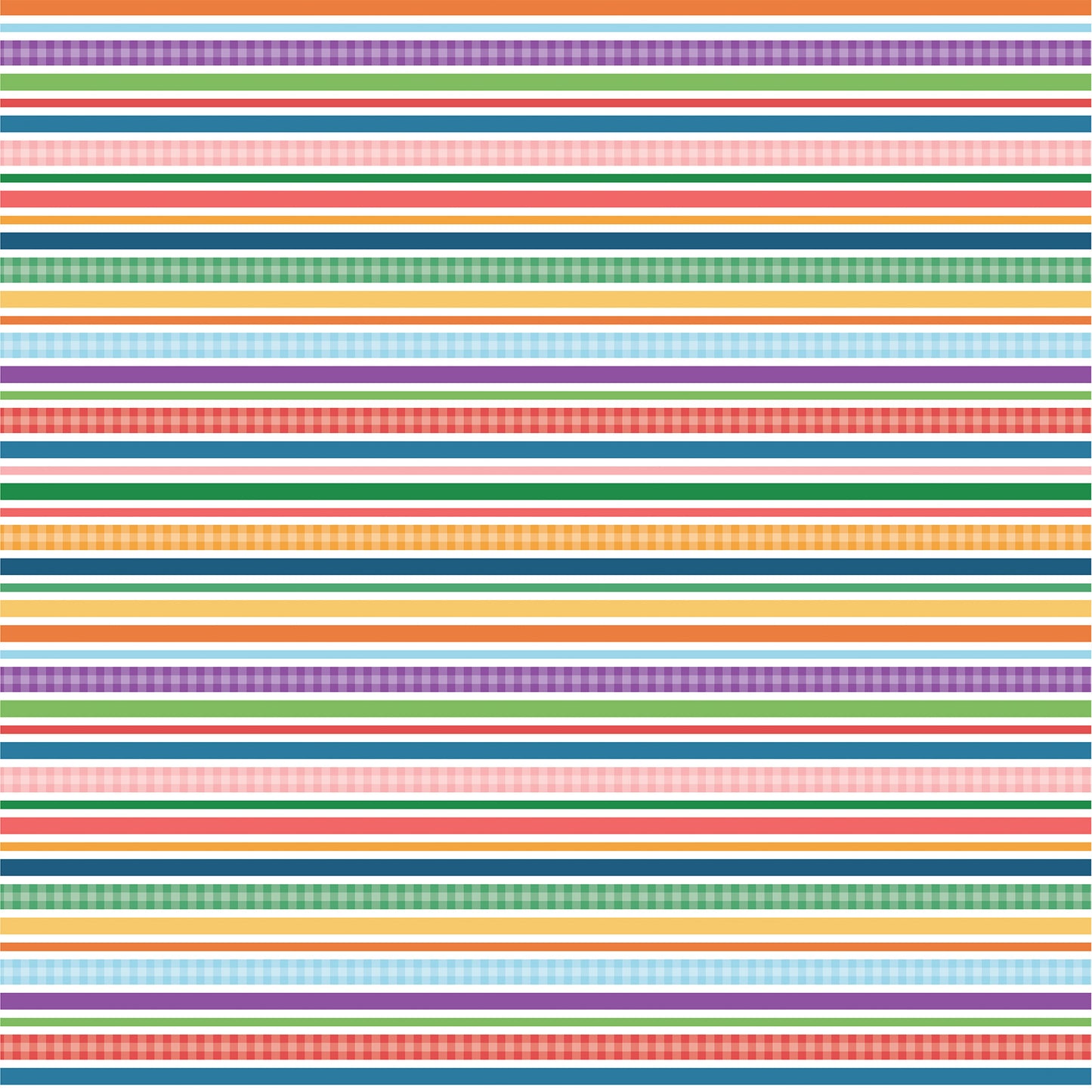 Echo Park - Freshly Picked Collection - 12 x 12 Double Sided Paper -Farmer's Stripes