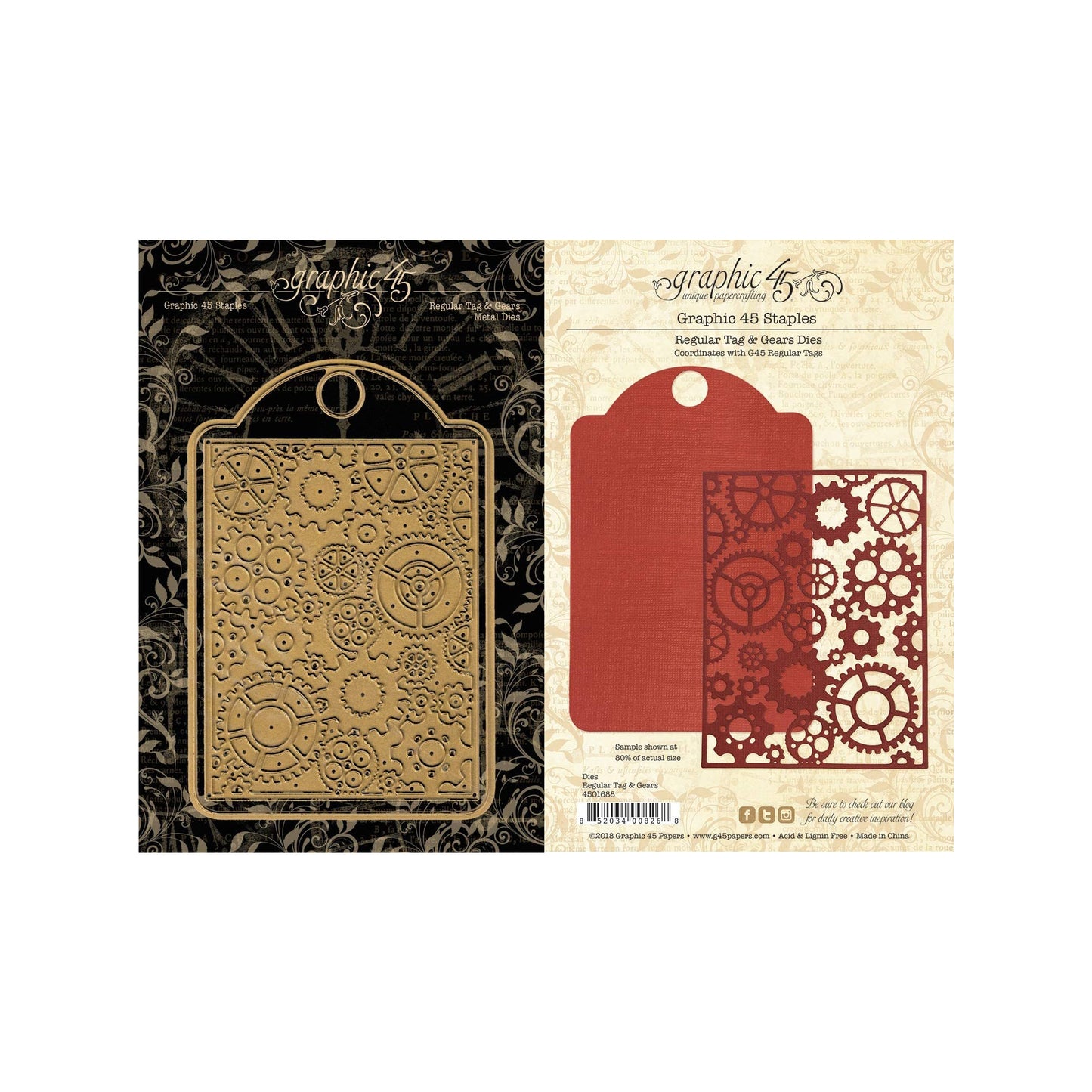 Graphic 45 Regular Tag & Gears Die