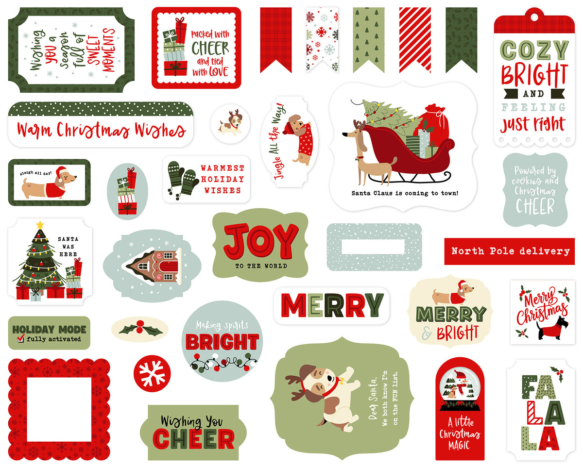 Echo Park - Here Comes Santa Paws Collection - Ephemera