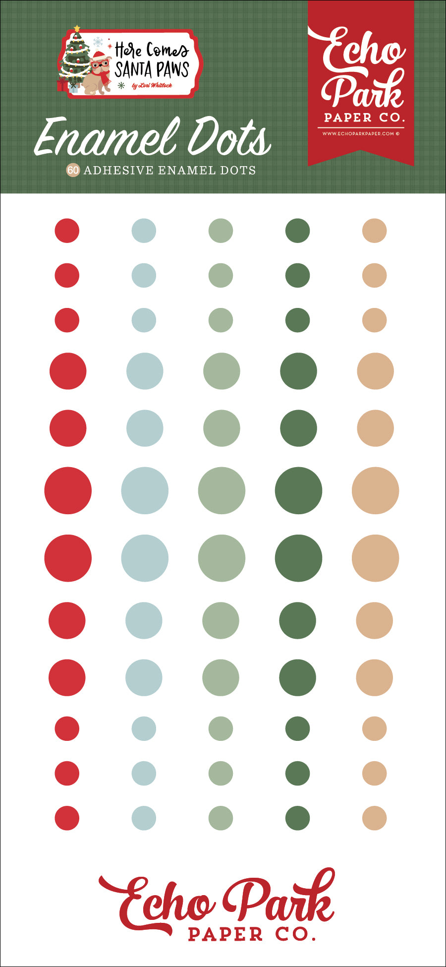 Echo Park - Here Comes Santa Paws Collection - Enamel Dots