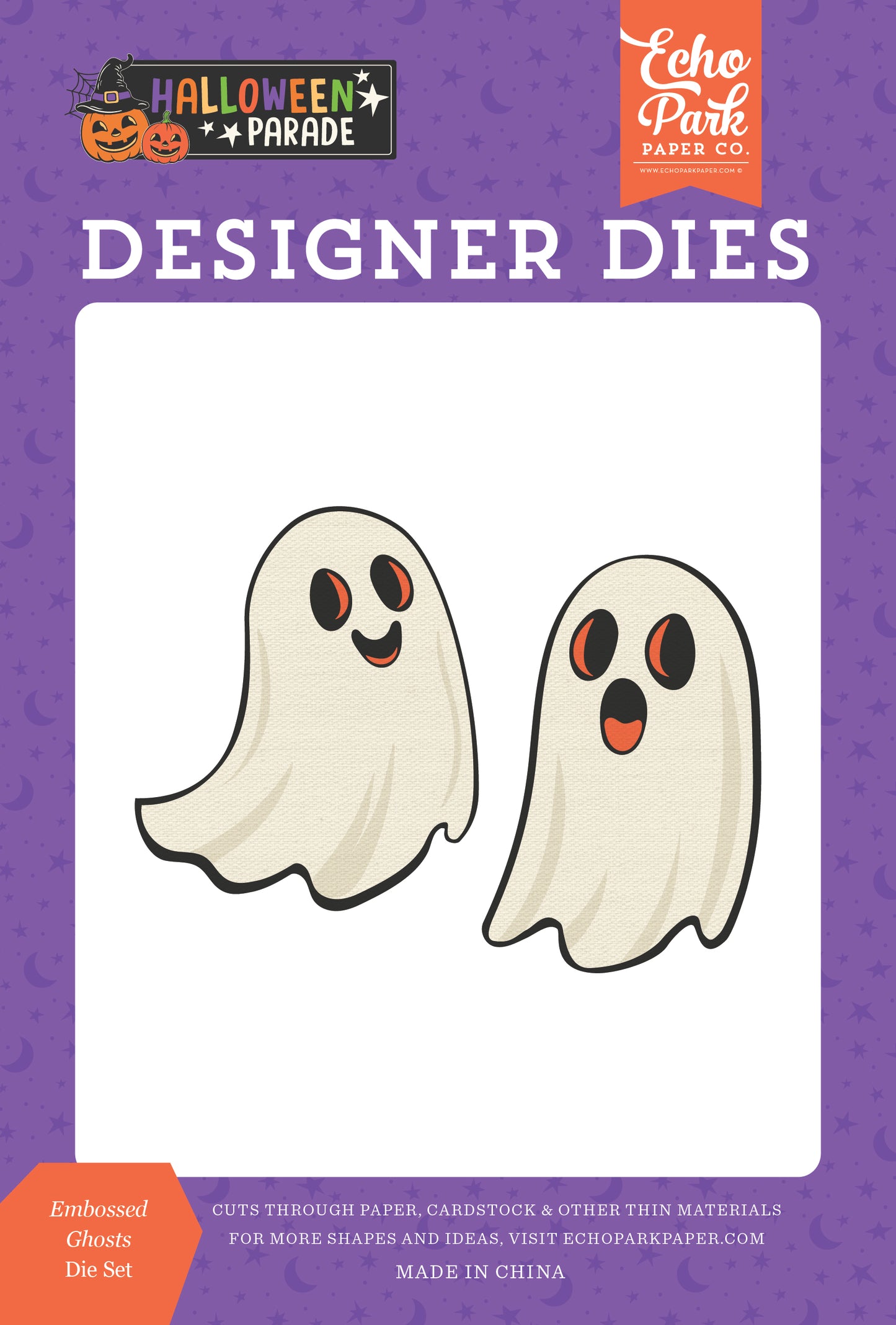 Echo Park - Halloween Parade Collection - Designer Dies - Embossed Ghosts