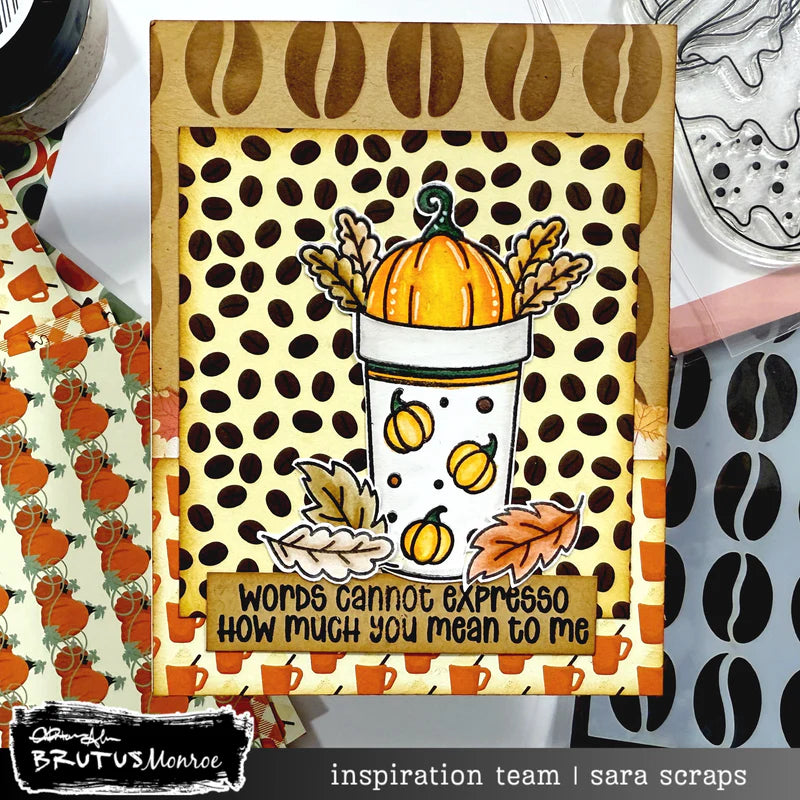 Brutus Monroe Mixed Media Stencil - Coffee Fresh Brew
