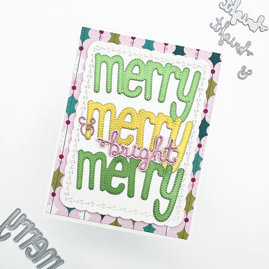 Emily Moore Designs - Dies - Merry Christmas Word - Short and Sweet