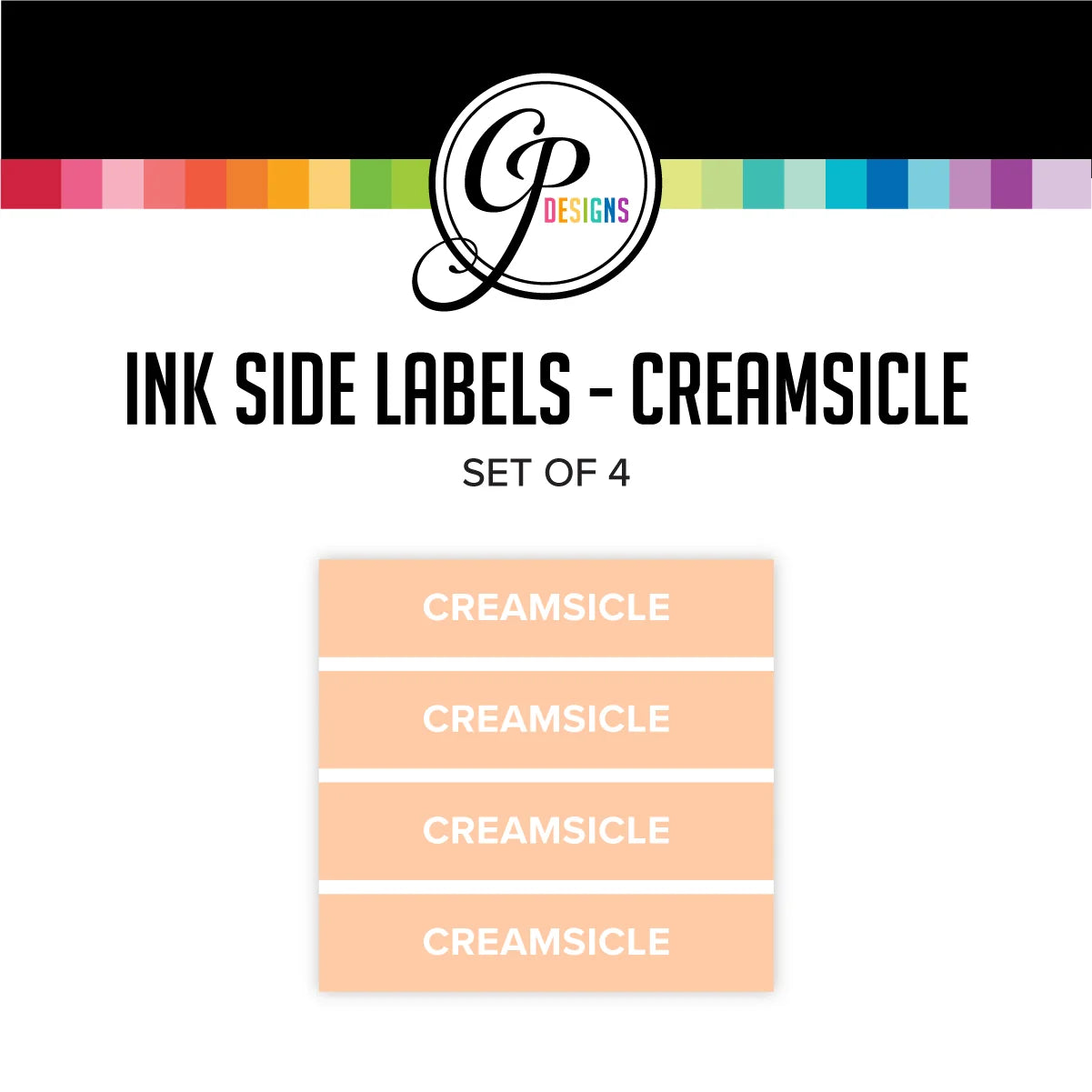 Catherine Pooler Designs - Ink Pad Side Labels - Creamsicle
