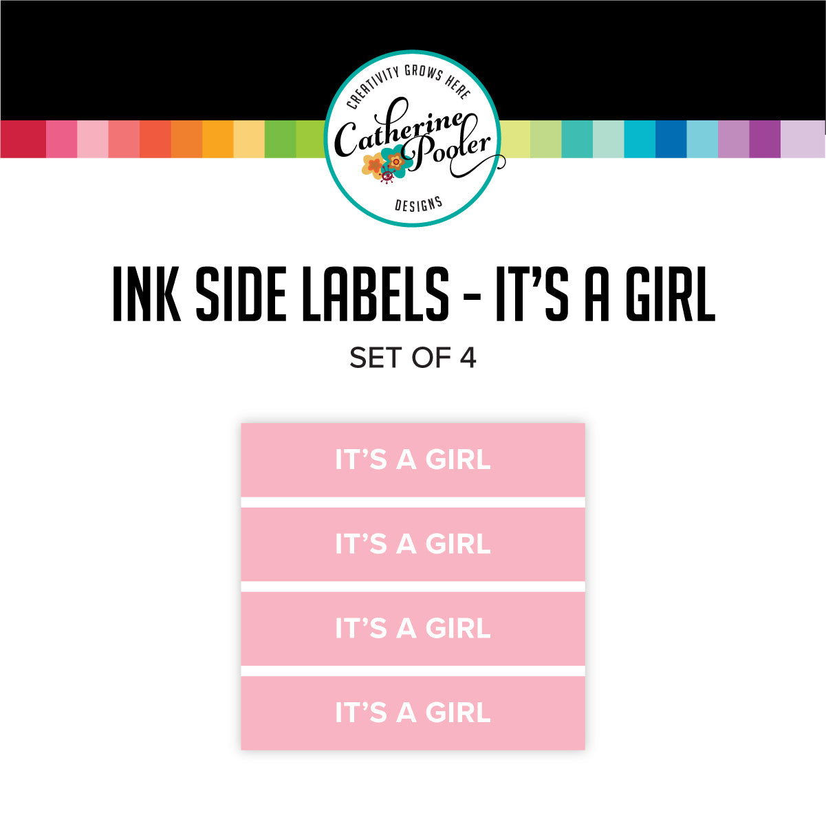 Catherine Pooler Designs - Ink Pad Side Labels - It's A Girl