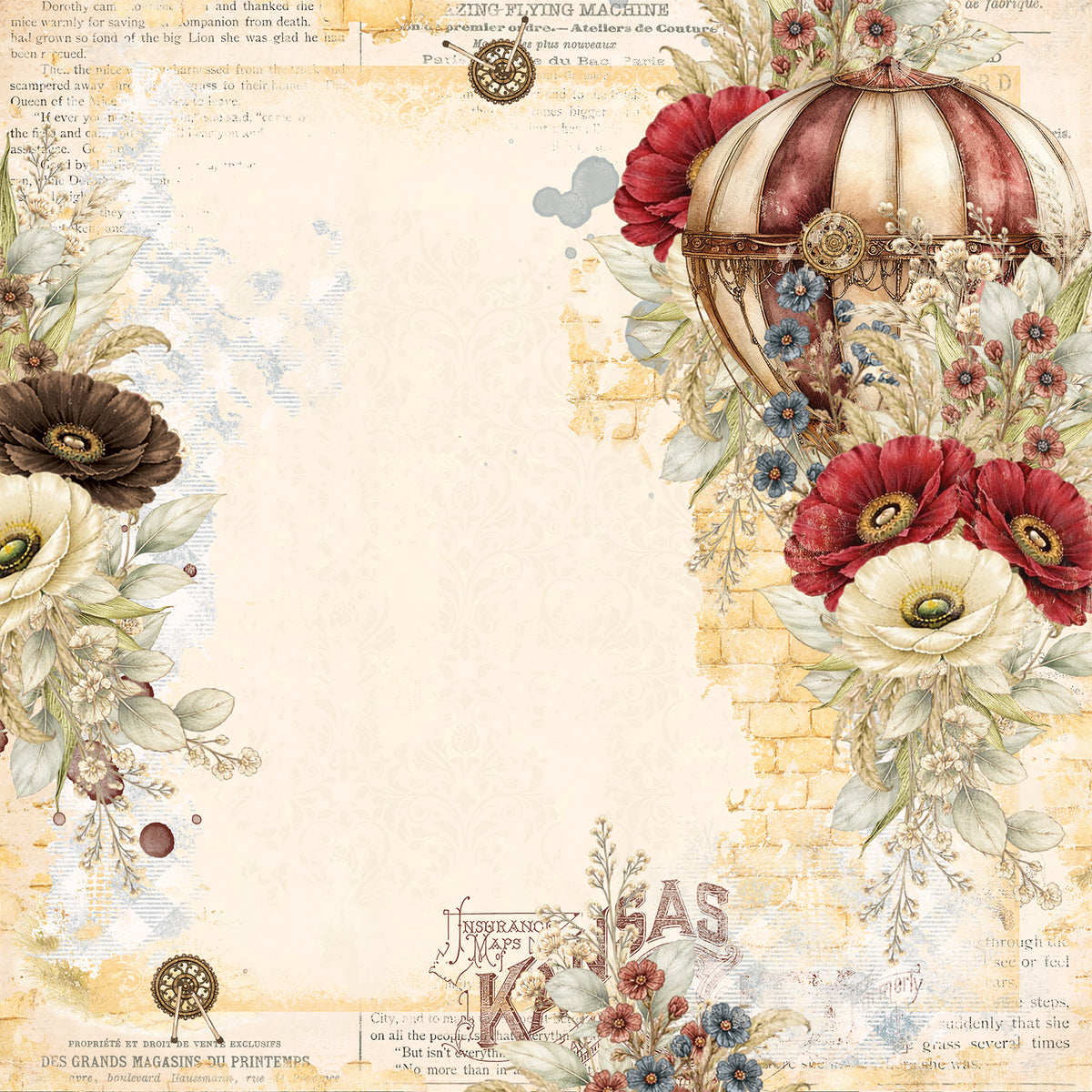 49 And Market - Chronicles Of Oz Collection - 12 x 12 Double Sided Paper - A Little Further
