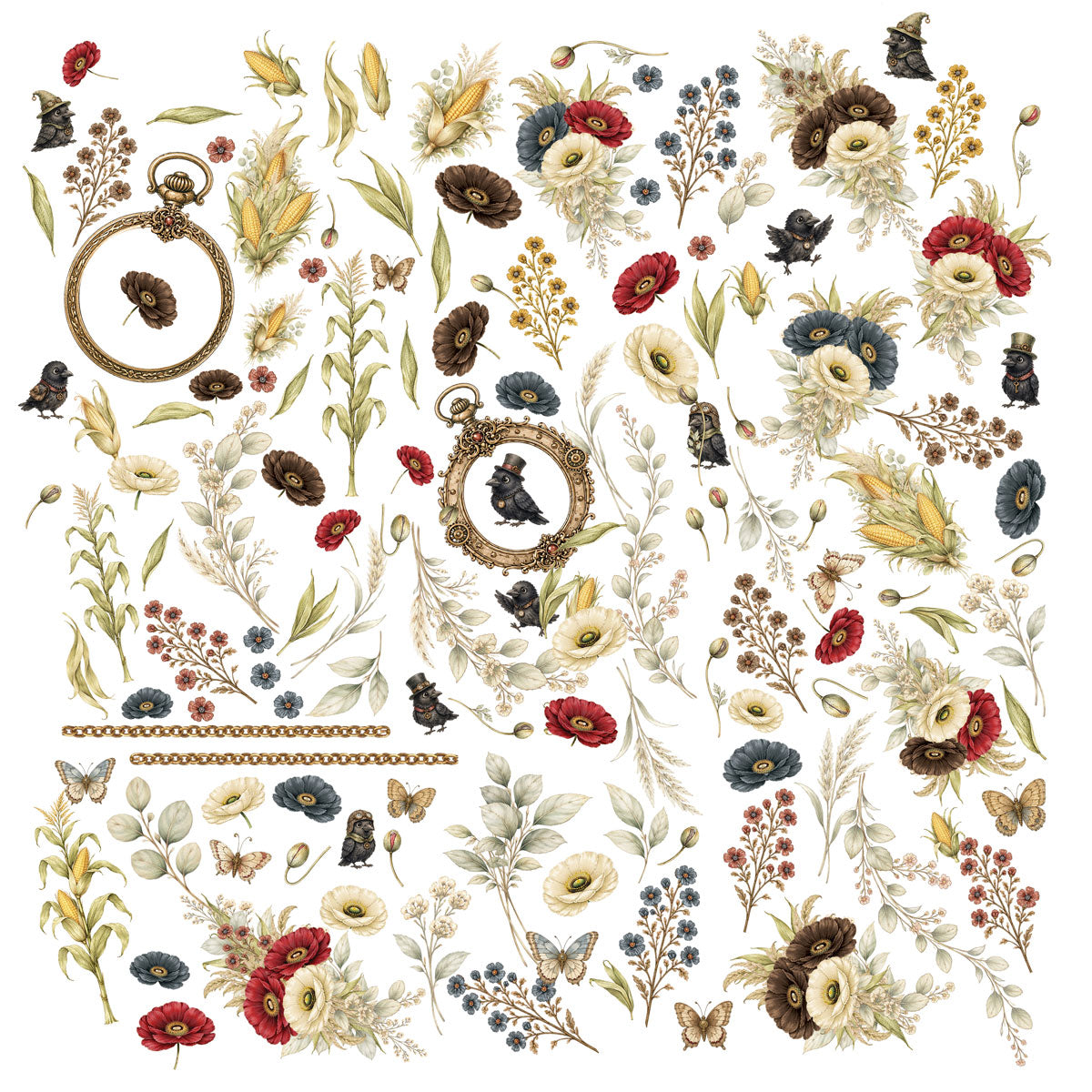 49 And Market - Chronicles Of Oz Collection - Laser Cut Wildflowers