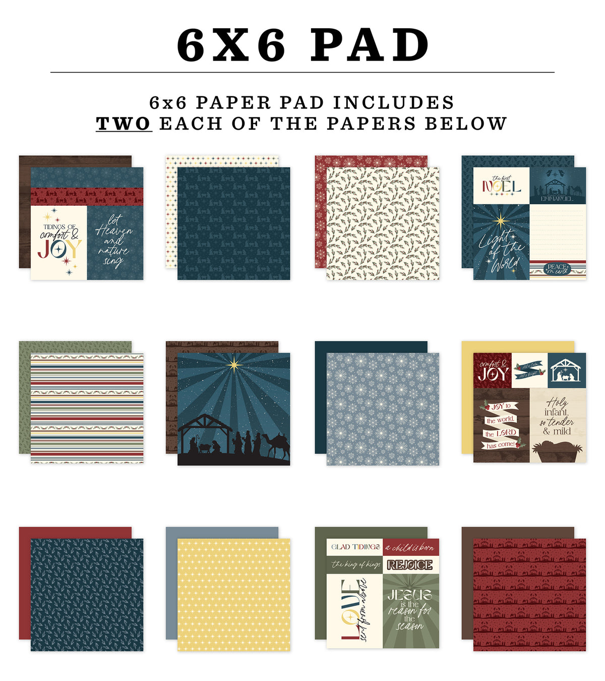 Echo Park - Joy To The World Collection - 6 x 6 Paper Pad