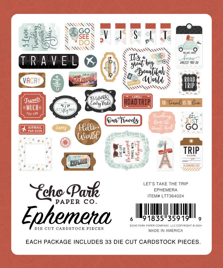 Echo Park - Let's Take The Trip Collection - Ephemera