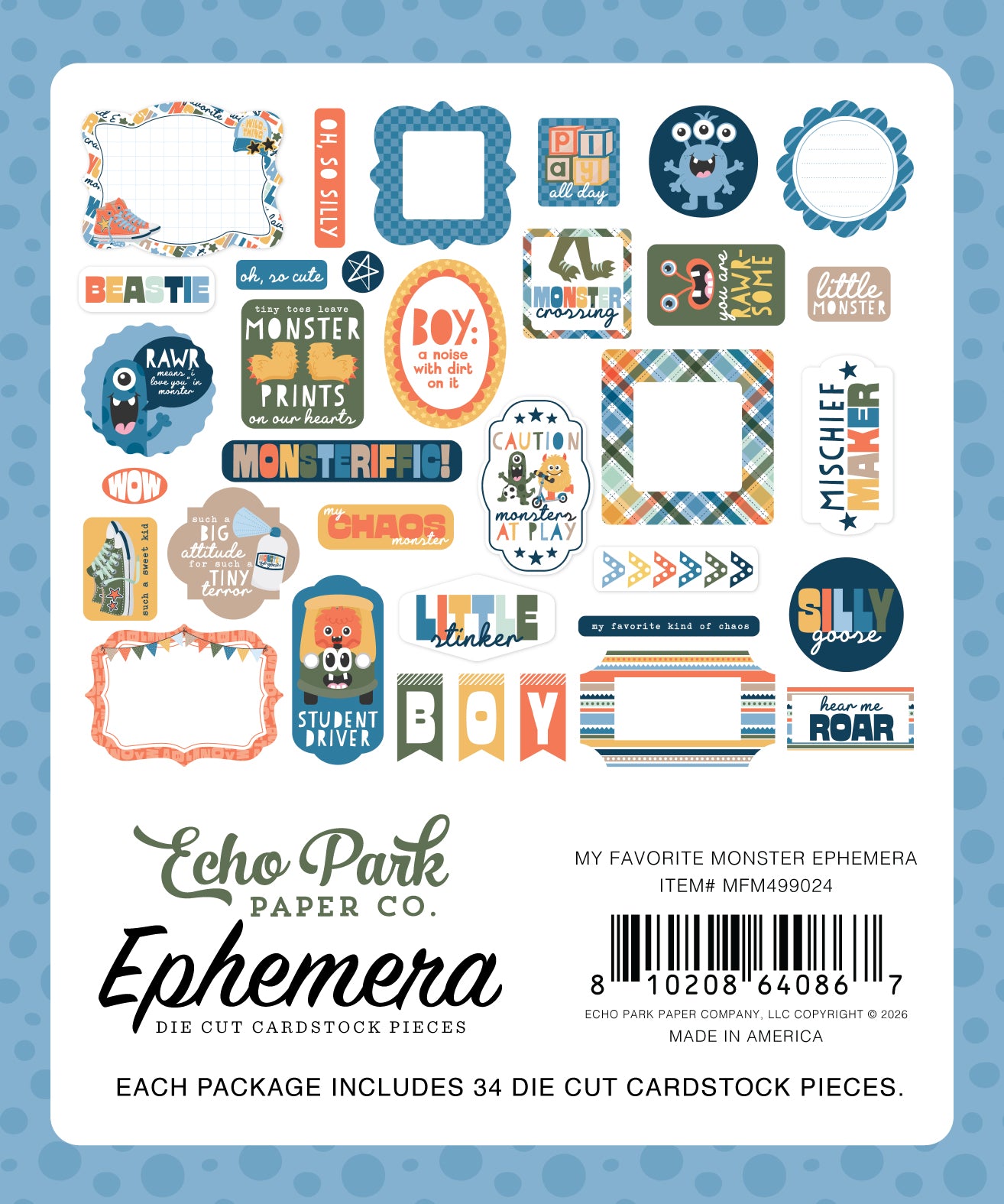 Echo Park - My Favorite Monster Collection - Ephemera