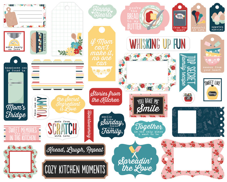 Echo Park - Mom's Kitchen Collection - Frames & Tags