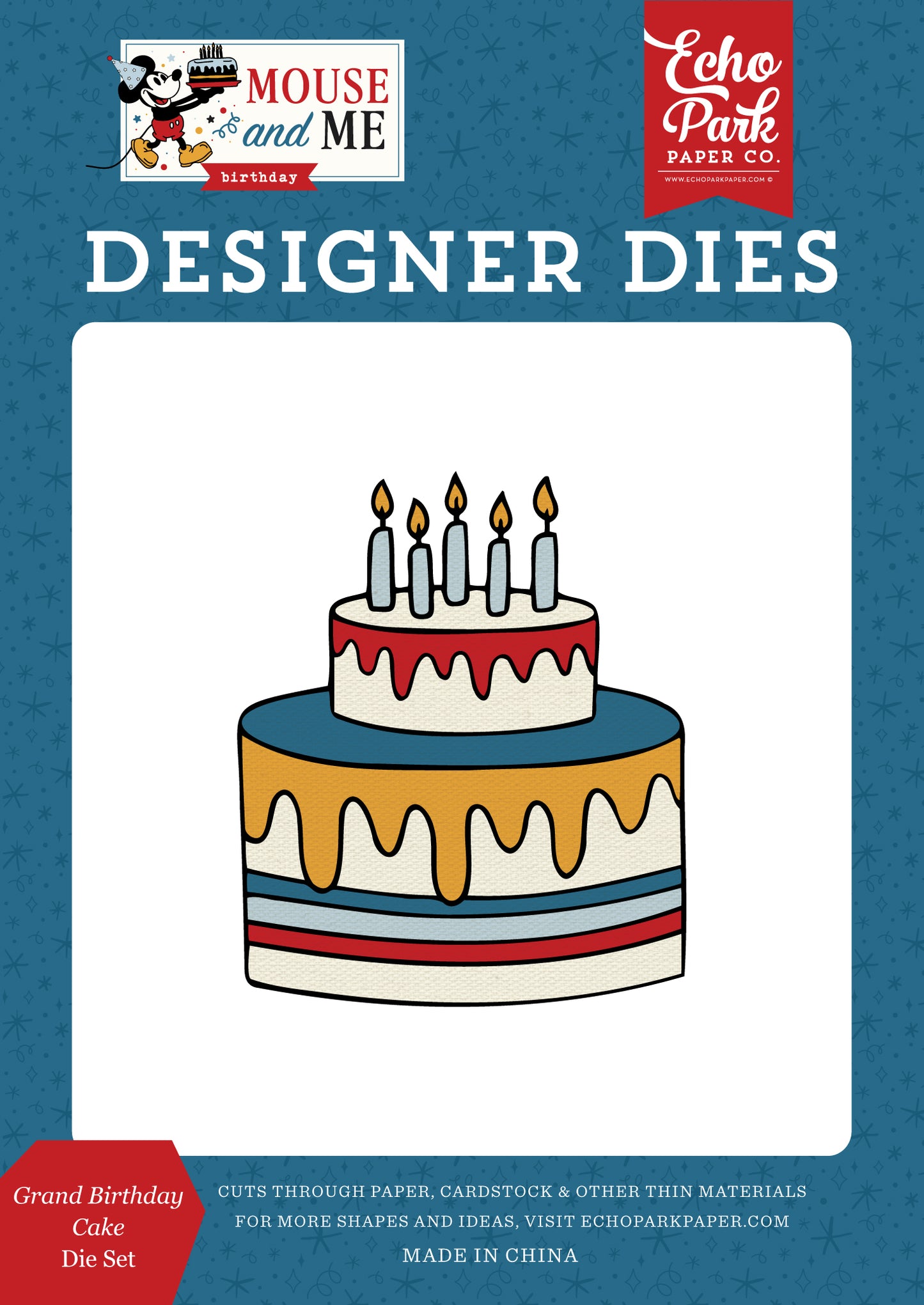 Echo Park - Mouse And Me Birthday Collection - Designer Dies - Grand Birthday Cake