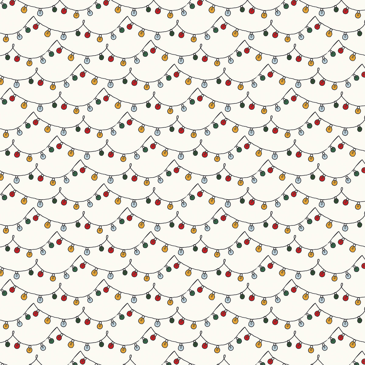 Echo Park - Mouse And Me Christmas Collection - 12 x 12 Double Sided Paper - Strings Of Lignts