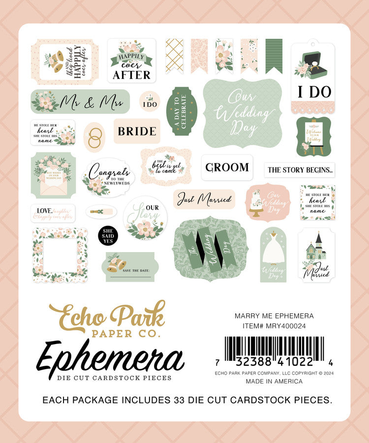 Echo Park - Marry Me Collection - Ephemera