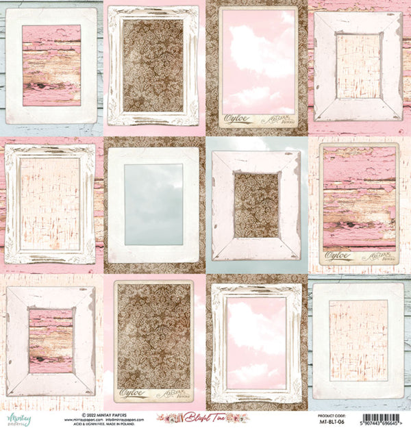Mintay Papers - Blissful Time Collection - 12 x 12 Double Sided Paper - Sheet 06