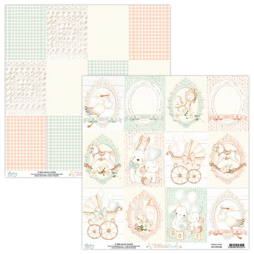 Mintay - Little One Collection - 12 x 12 Double-Sided Paper - Sheet 06
