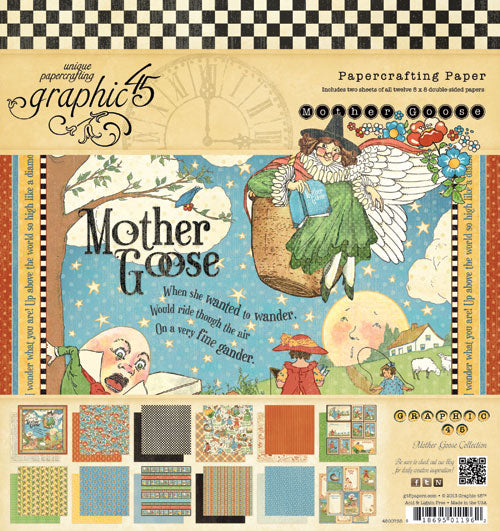 Graphic 45 - Mother Goose Collection - 8 x 8 Paper Pad