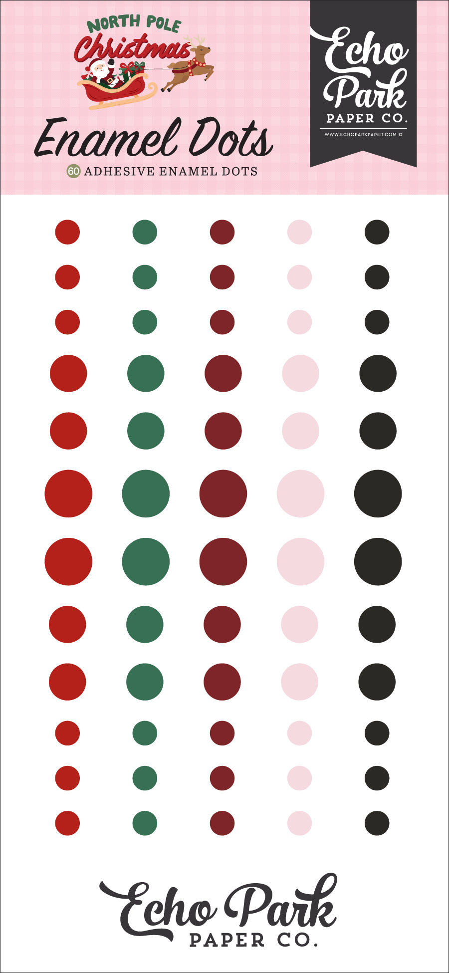 Echo Park - North Pole Christmas Collection - Enamel Dots