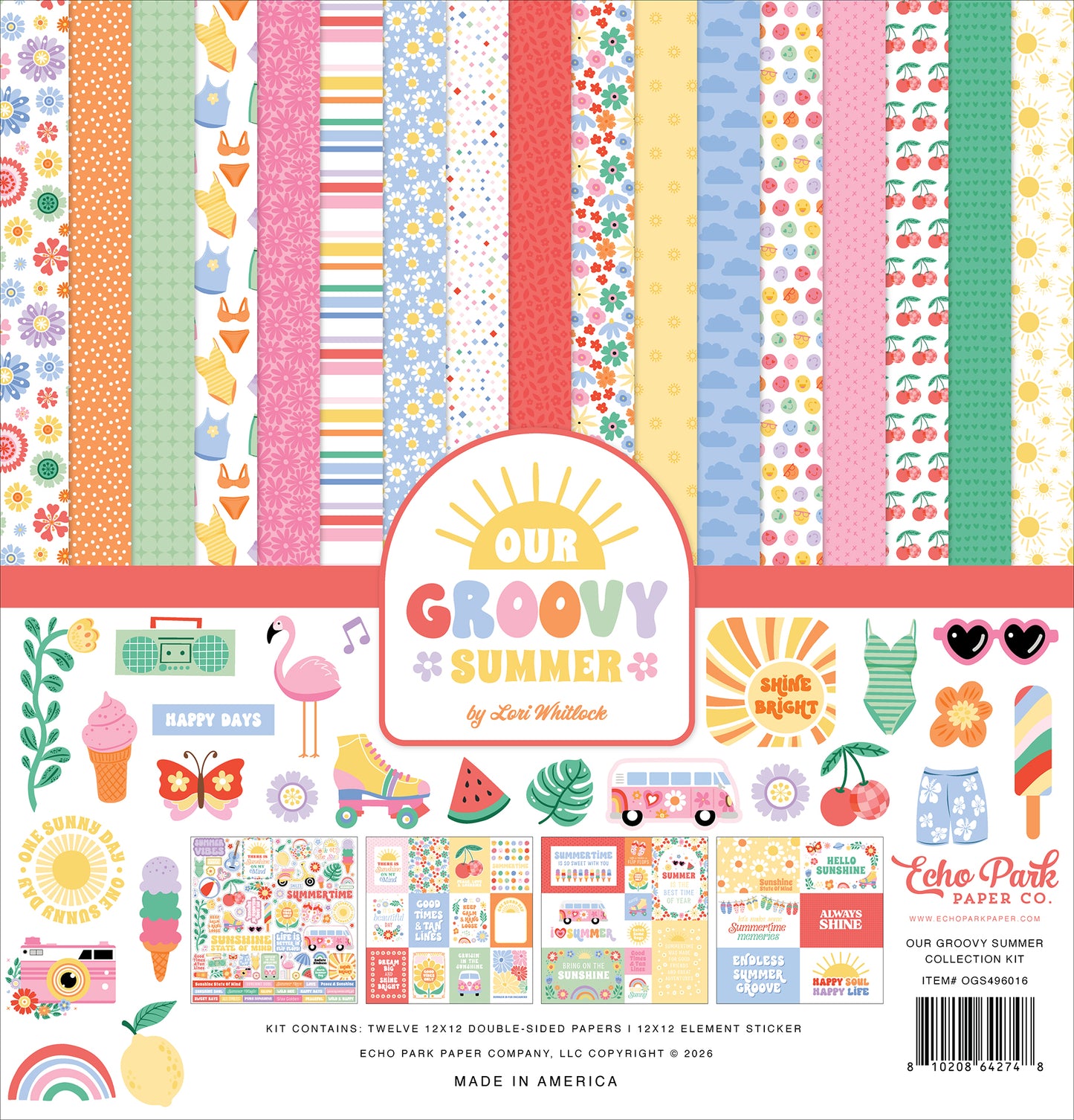 Echo Park - Our Groovy Summer Collection - 12 x 12 Collection Kit