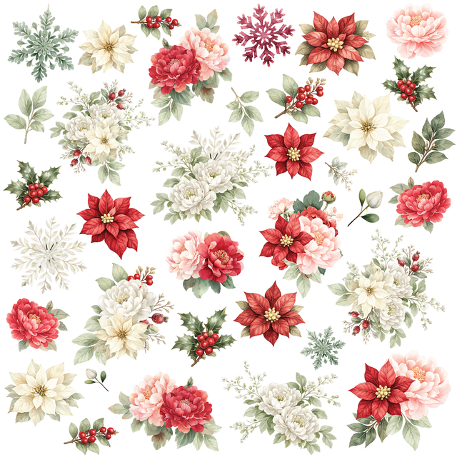 Uniquely Creative - Christmas Keepsakes Collection - 12 x 12 Double Sided Paper - Treasured Trinkets